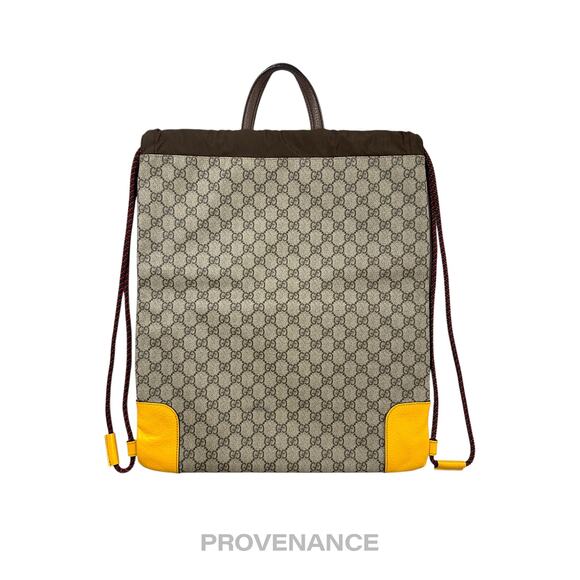 🔴 Gucci Neo Vintage Drawstring Tote Backpack - GG Canvas - Picture 2 of 12